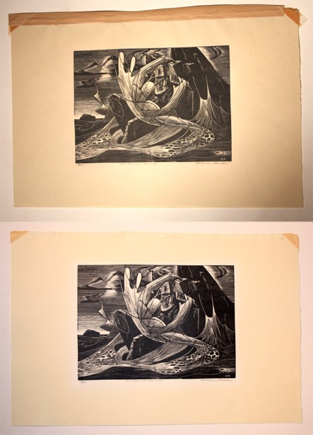 Woodblock print restoration 